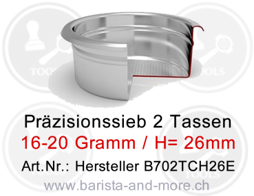 Präzisionssieb 2T 16/20g - H26 ø70 mm [B702TCH26E]